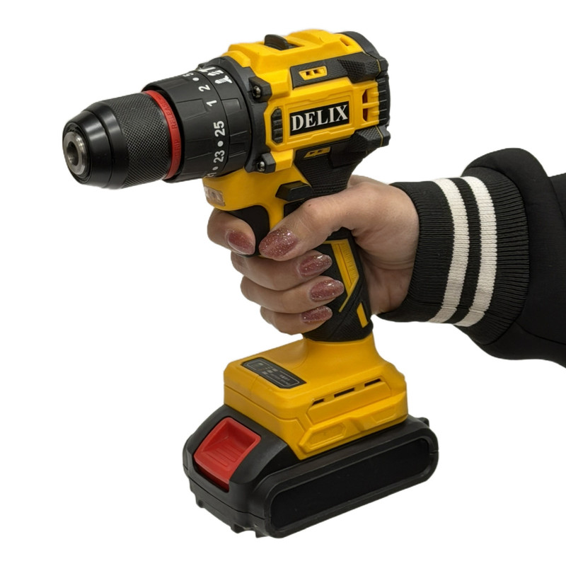 دریل پیچ گوشتی شارژی چکشی 148 ولت دلیکس کد 148ZRD دریل پیچ گوشتی شارژی چکشی 148 ولت دلیکس کد 148ZRD