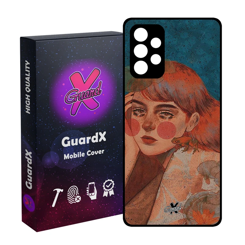 کاور گارد ایکس طرح Girl مدل Glass10330 مناسب برای گوشی موبایل سامسونگ Galaxy A52