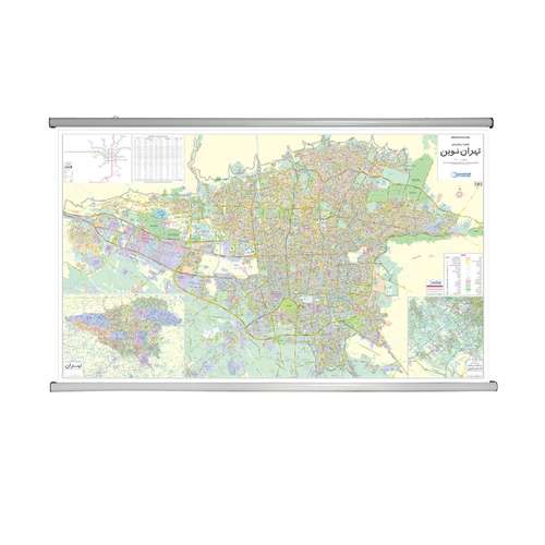 نقشه راهنمای تهران نوین گیتاشناسی نوین کد ۱۶۴۲ L