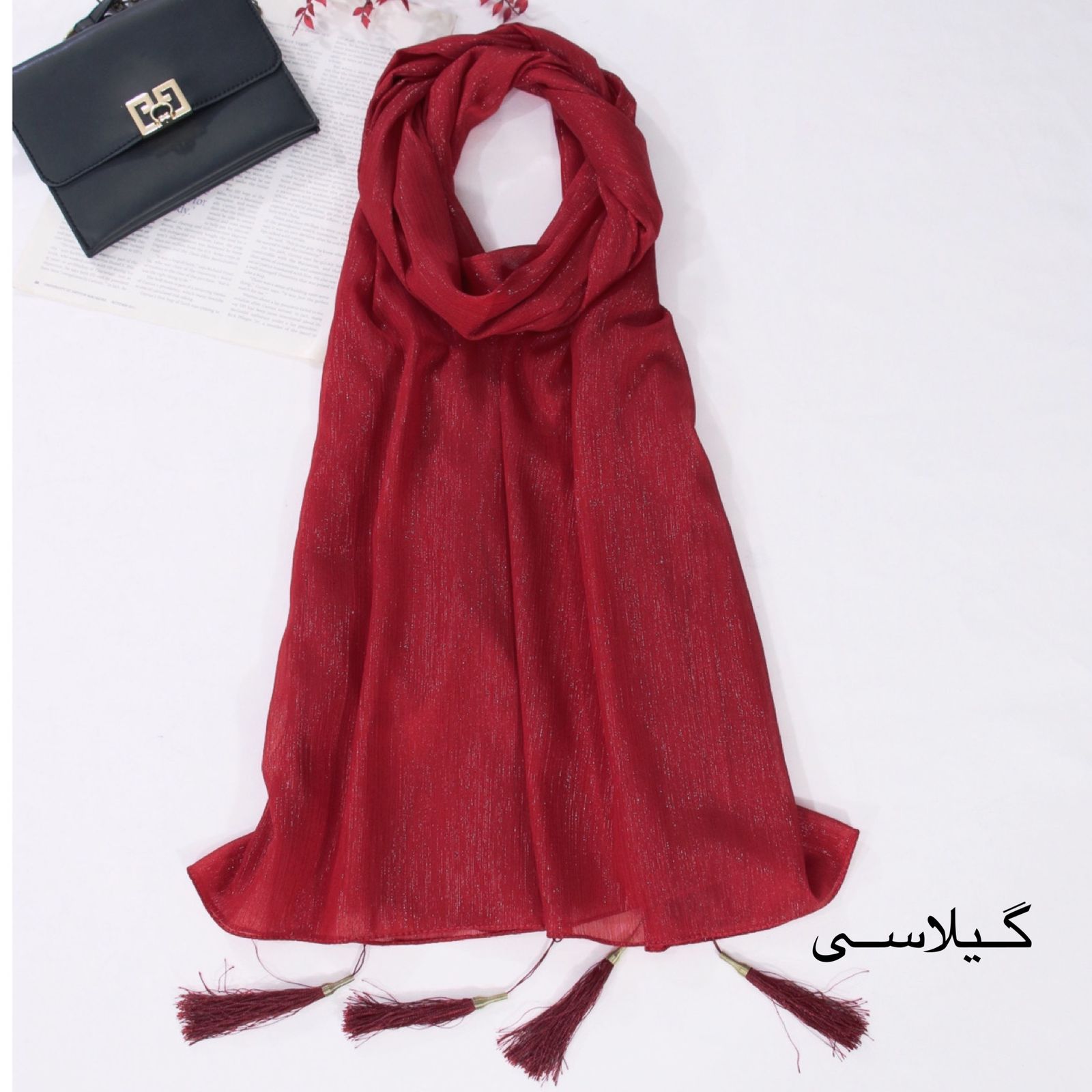 شال زنانه مدل حریر تابستانه لمه دار شاین کد ana-2268 -  - 36