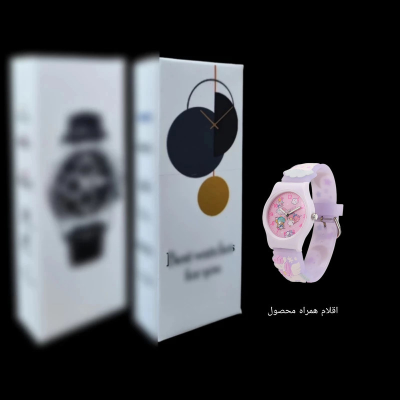 ساعت مچی عقربه ای مدل بند سیلیکون آنتی آلرژی طرح اسب تک شاخ