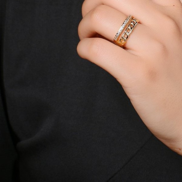 انگشتر طلا 18 عیار زنانه قیراط کد GH2727