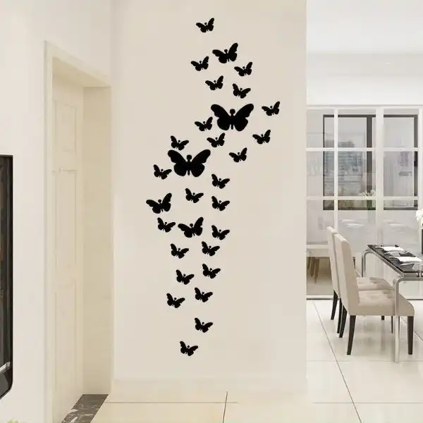 استیکر دیواری آتریکس مدل شاپرک کد ST11 بسته 30 عددی