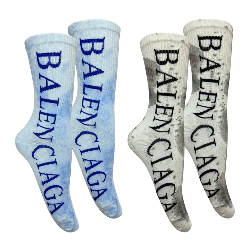 جوراب ساق بلند زنانه مدل اسپرت آبرنگی کد BG-ABW  بسته 2 عددی