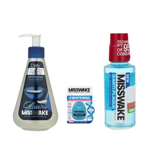 خمیر دندان میسویک مدل Whitening حجم 260 میلی لیتر به همراه دهان شویه میسویک مدل Anti Plaque حجم 400 میل لیتر به همراه نخ دندان میسویک مدال Whitening