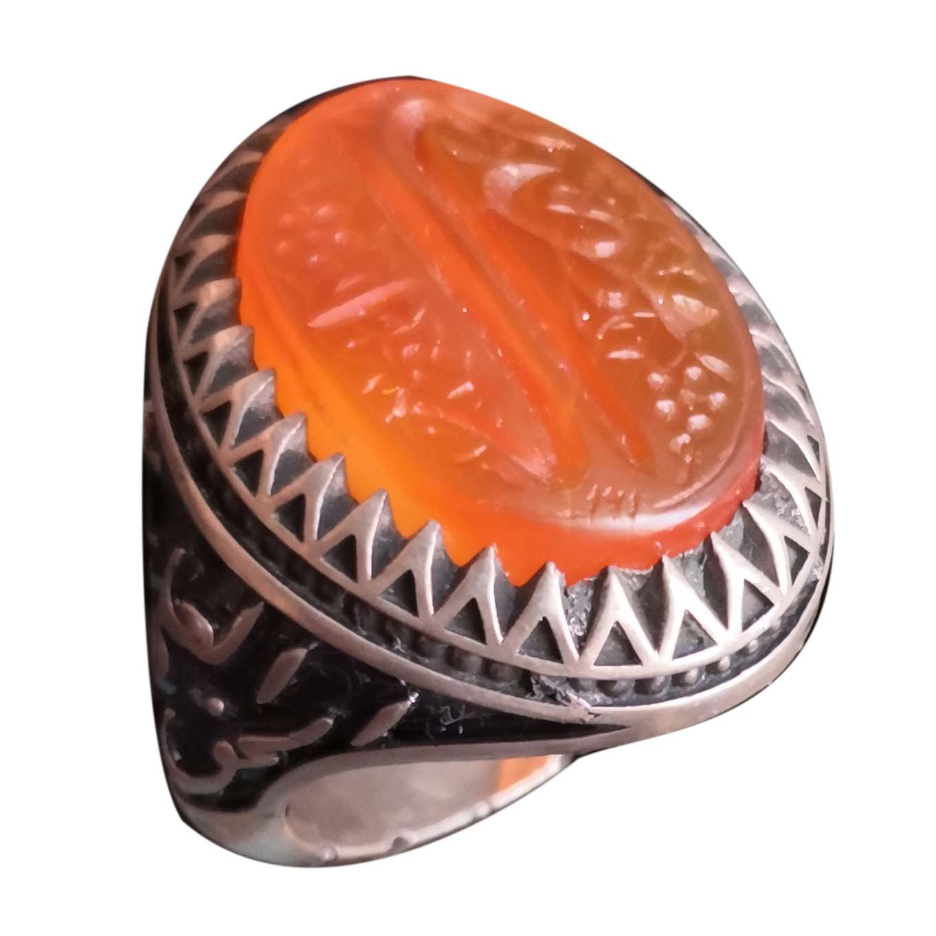 انگشتر نقره مردانه مدل تهران کد 1400512