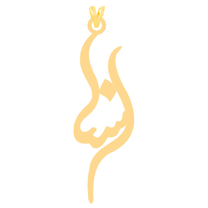 آویز گردنبند طلا 18 عیار دخترانه کرابو طرح اسنا مدل Kr30920