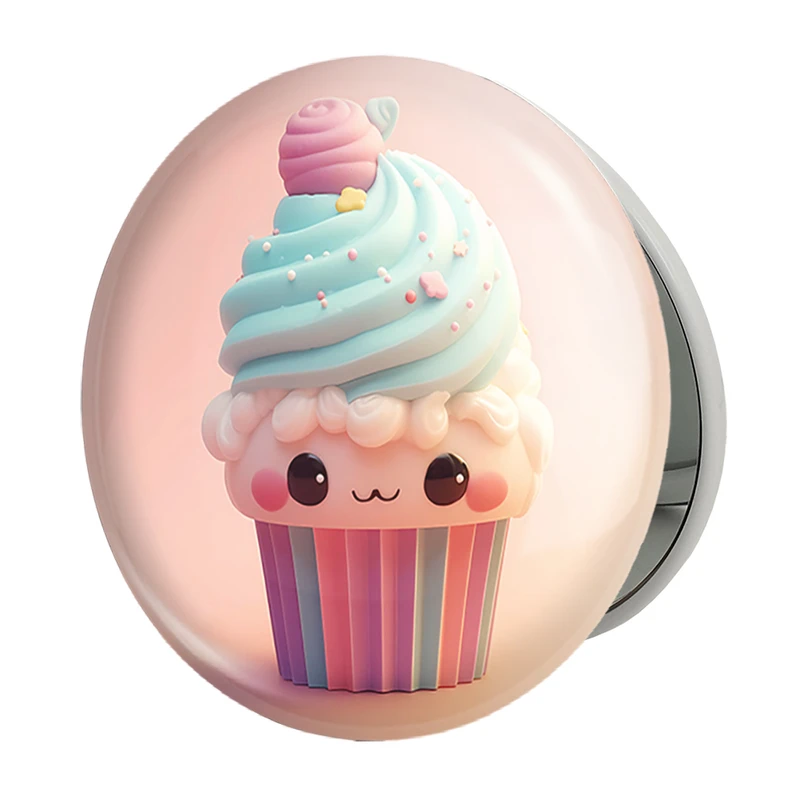 آینه جیبی خندالو طرح کیک و شیرینی پزی مدل تاشو کد 36672