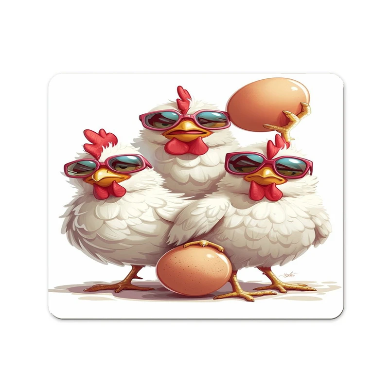 ماوس پد مدل مرغ سه تایی کد 46