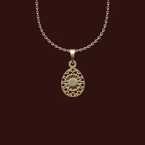 گردنبند طلا 18 عیار زنانه مدوپد مدل هندسی کد X2-1-1203