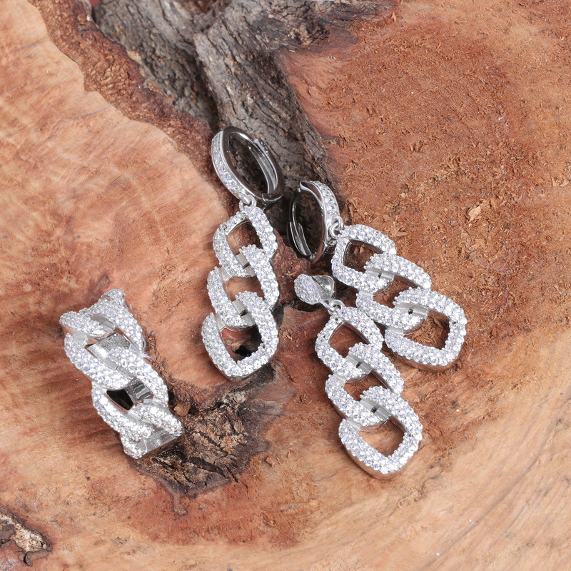 نیم ست نقره زنانه جی تی ای مدل 234