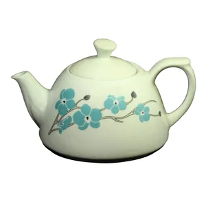 قوری مدل گل فیروزه ای