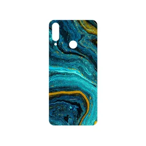 MAHOOT Turquoise marblewith golden streaks Cover Sticker for LG W30