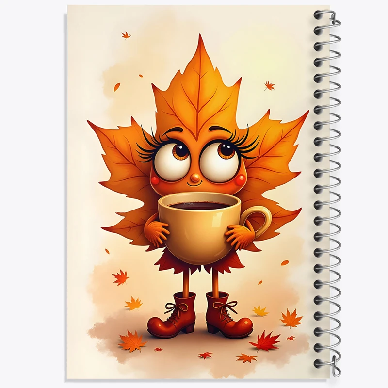 دفتر نقاشی 50 برگ خندالو طرح برگ پاییزی کد F5520