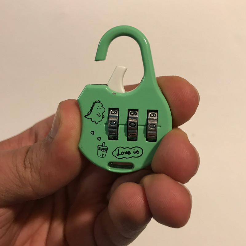 قفل آویز مدل رمزدار طرح دایناسور کد Love it