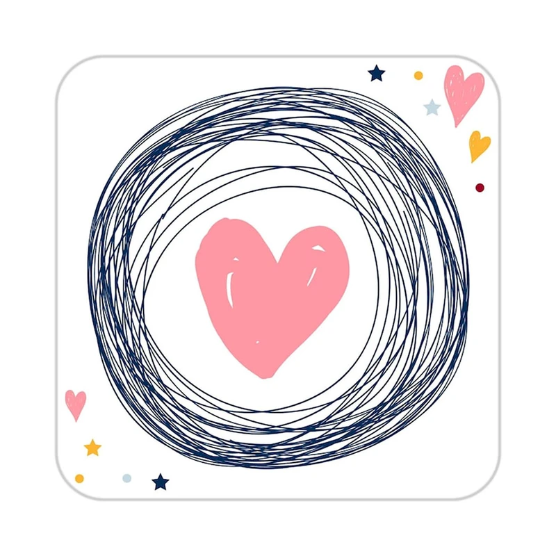 زیر لیوانی کاکتی طرح عاشقانه مدل mp39986