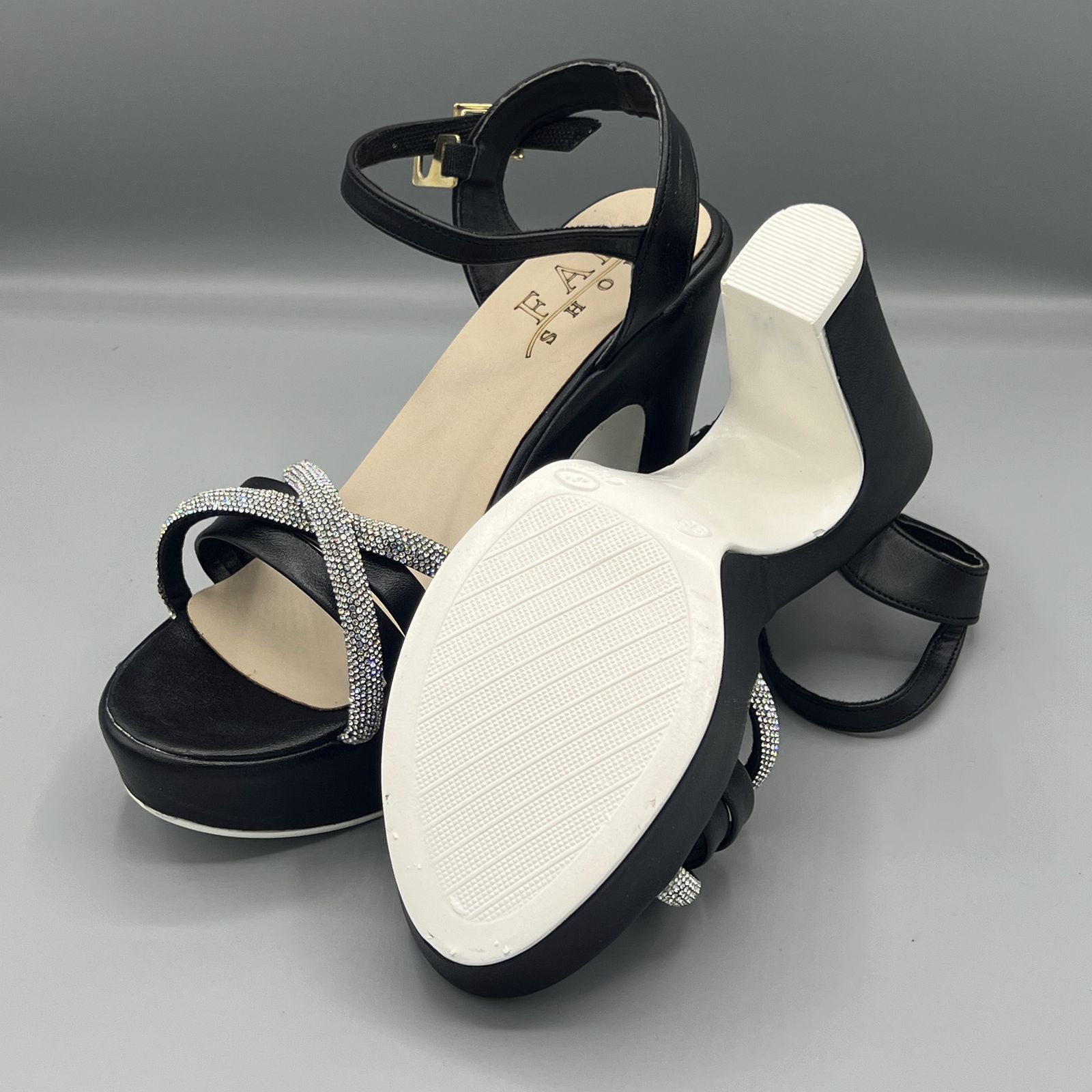 صندل زنانه مدل ضربدری نگین دار -  - 6