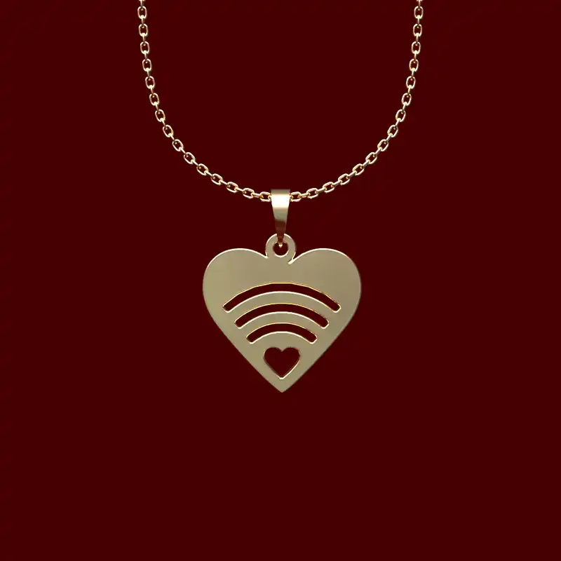 گردنبند طلا 18 عیار زنانه مدوپد مدل  طرح قلب کد MM1193