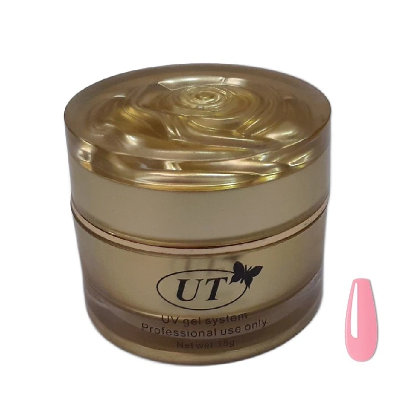 جم ژل کاشت ناخن یوتی مدل Pi شماره 129 وزن 15 گرم رنگ صورتی
