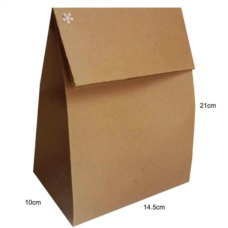 پاکت هدیه مدل  کرافت ساده طرح شکوفه تاشو H