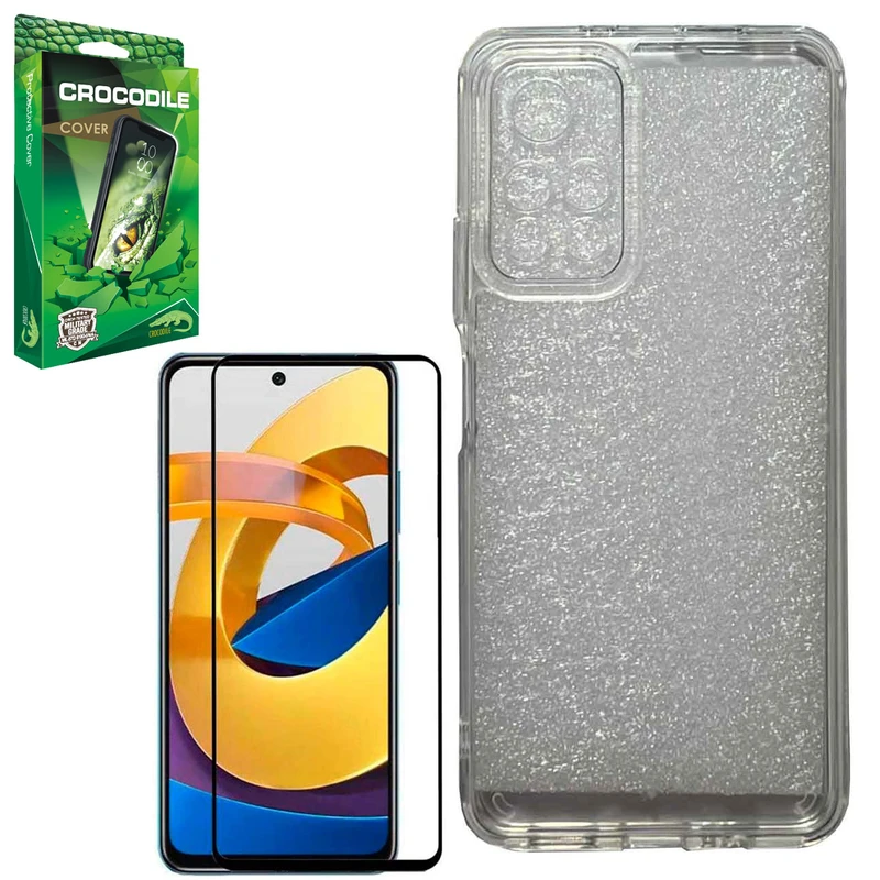 کاور کروکودیل مدل CO-PC-AAA مناسب برای گوشی موبایل شیائومی Poco M4 Pro 5G به همراه محافظ صفحه نمایش 