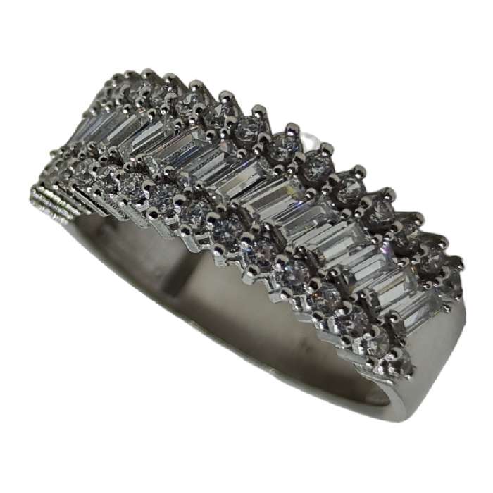 انگشتر نقره زنانه نقره جات بافندگان مدل برلیان کد 55