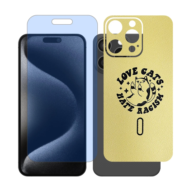 محافظ صفحه نمایش مات آنتی بلو گلس مدل Together مناسب برای گوشی موبایل اپل iPhone 16 Pro Max به همراه برچسب پوششی پشت گوشی