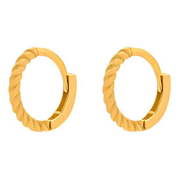 گوشواره کلیپسی طلا 18 عیار زنانه وی گالری مدل پیچ کد EC0045