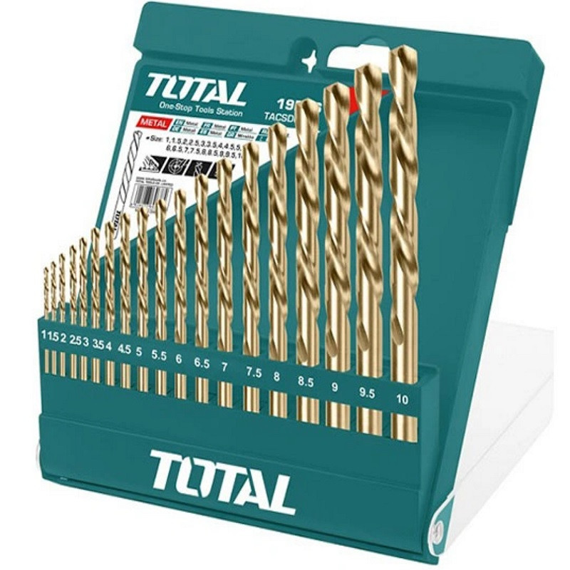 مته کبالت توتال مدل TACSD0195 مجموعه 19 عددی مته کبالت توتال مدل TACSD0195 مجموعه 19 عددی
