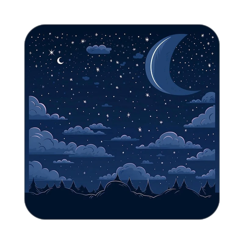 زیر لیوانی کاکتی طرح ماه و ستاره مدل mp53207