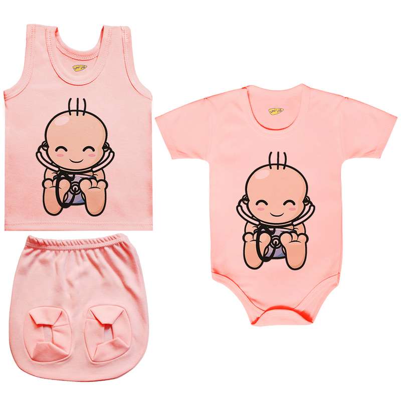 ست 3 تکه لباس نوزادی کارانس مدل PRSZS-3278