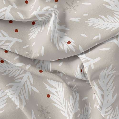 پارچه ملحفه پارچه باما مدل مخمل طرح برگ کد 5011246