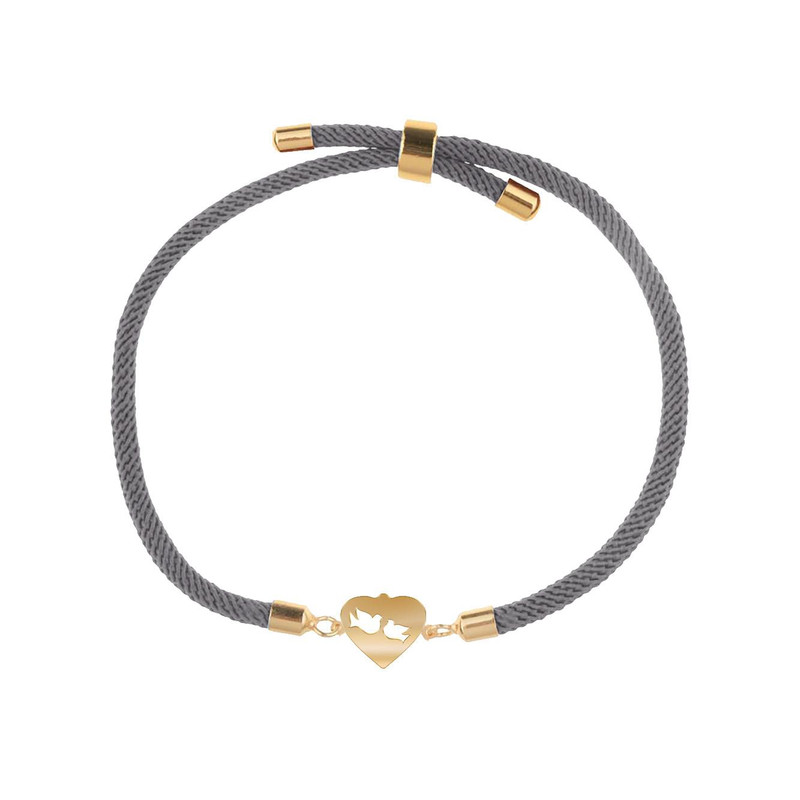 دستبند طلا 18 عیار زنانه مدوپد مدل کبوتر عاشق کد D21-10452