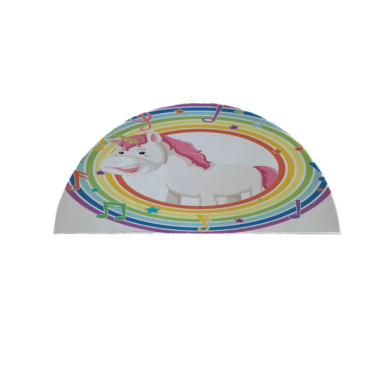  پادری مدل نیم دایره طرح اسب تک شاخ کد 9318 سایز 90×45 سانتی متر