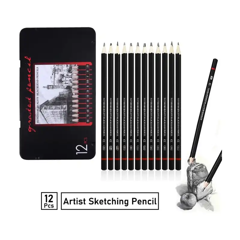 مداد طراحی گردد پنسل مدل USL967- مجموعه 12 عددی