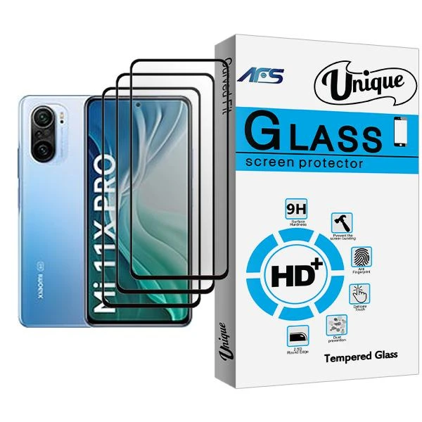 محافظ صفحه نمایش ای اف اس مدل Unique Glass MIX003 مناسب برای گوشی موبایل شیائومی Mi 11X Pro بسته سه عددی