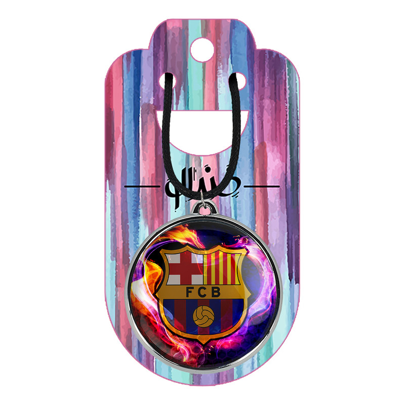 گردنبند خندالو مدل باشگاه بارسلونا FC Barcelona کد 2626526259