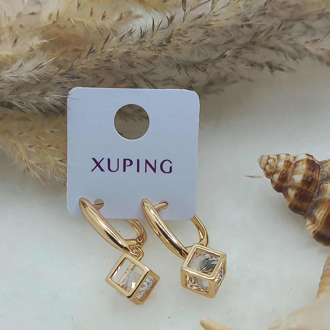 گوشواره زنانه ژوپینگ مدل مکعبی کد NN 017 -  - 7