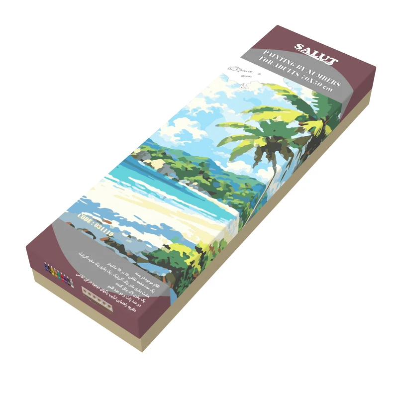 بسته رنگ آمیزی سالوت مدل آکرولیک کد 031119 مجموعه 18 عددی