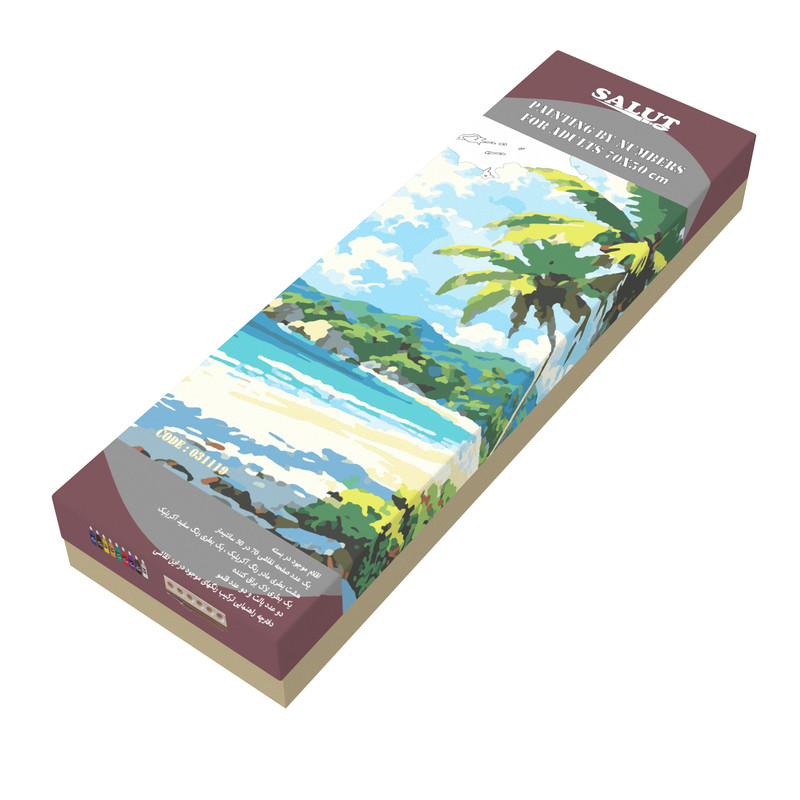 بسته رنگ آمیزی سالوت مدل آکرولیک کد 031119 مجموعه 18 عددی