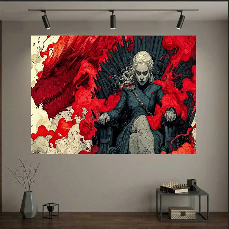 پوستر طرح  Game Of Thrones مدل دنریس و اژدها کد DV1223