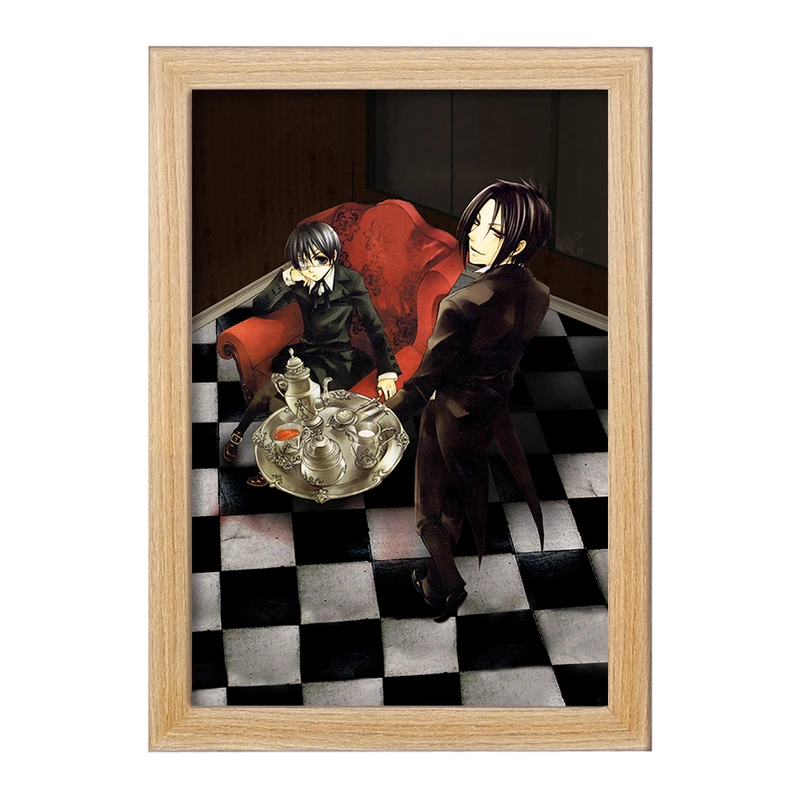 تابلو خندالو مدل سباستین و شیل انیمه خادم سیاه Black Butler  کد 16329