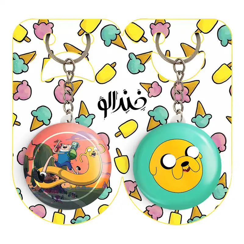 جاکلیدی خندالو مدل جیک و فین وقت ماجراجویی Adventure Time کد 2082920834 مجموعه 2 عددی