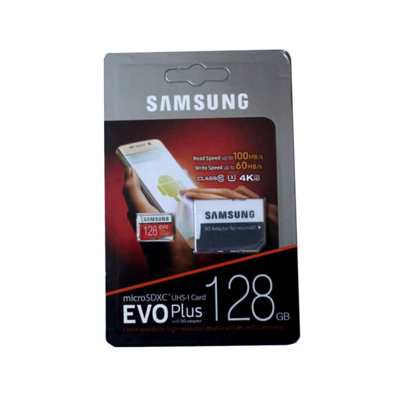 کارت حافظه microSDXC مدل Evo کلاس 10 استاندارد UHS-I U3 سرعت 100MBps ظرفیت 128 گیگابایت به همراه آداپتور SD