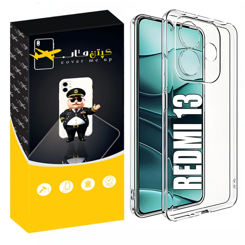 کاور کپتن قاب مدل Crystal مناسب برای گوشی موبایل شیائومی Redmi 13