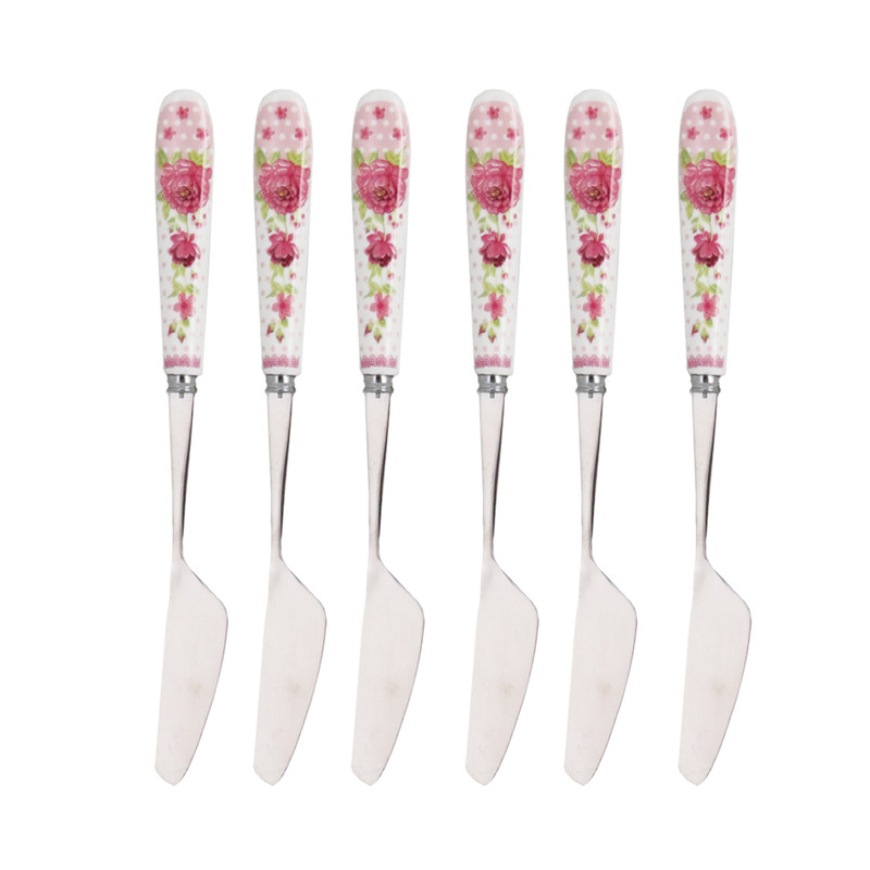  کارد صبحانه خوری طرح Damask rose بسته 6 عددی