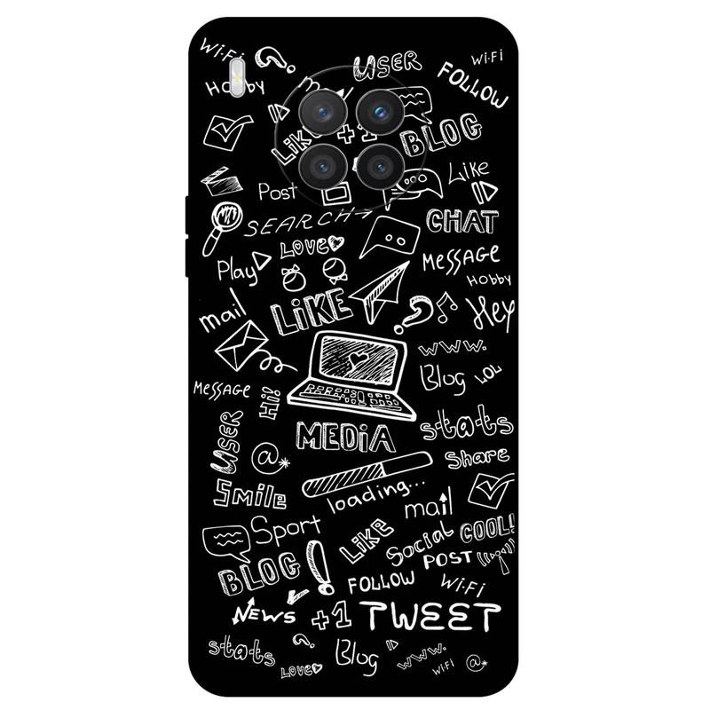 کاور مگافون طرح رسانه های اجتماعی مدل 1898 مناسب برای گوشی موبایل هوآوی Nova 8i