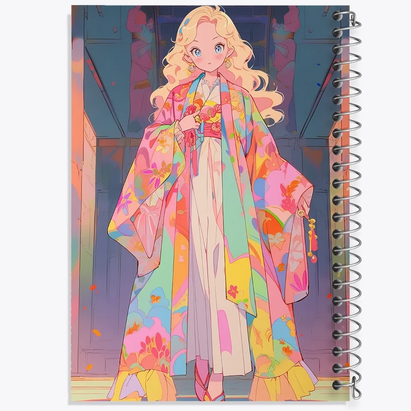 دفتر ژورنال نویسی 50 برگ خندالو مدل نقطه ای طرح دخترانه کد F607