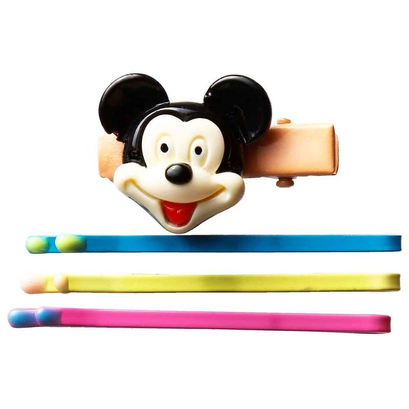 ست گیره و سنجاق مو دخترانه مدل میکی موس کد Fr197 مجموعه 4 عددی