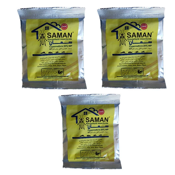 پودر حشره کش سمان مدل سایپرمترین 20% WP مجموعه 3 عددی